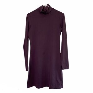 TITLE NINE Stretch Getaway Turtleneck purple Dress Long Sleeve winter